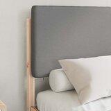  Krevetni okvir s tapiciranim uzglavljem Svijetlo siva Svjetlosiva 195.5 x 140.5 x 84.5 cm | shoptok.hr
