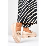primohurt Beżowe loafersy damskie z ekoskóry | Shoptok.si