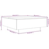  Stolić za kavu boja hrasta 80x80x31 cm od konstruiranog drva | Eponuda.com