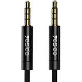 Yesido avdio kabel (YAU16) – priključek 3,5 mm na priključek 3,5 mm, 3 m – črn | Shoptok.si