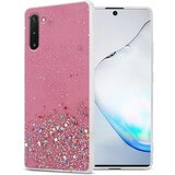 Cadorabo Case, združljiv s Samsungom v roza barvi z bleščicami - zaščitni pokrov iz fleksibilnega silikona TPU s penečimi bleščicami, (20576973) | Shoptok.si