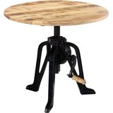 Furnova Stranska mizica 60x(46-63) cm trden mangov les in lito železo, (22056216) | Shoptok.si