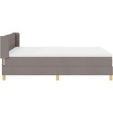 vidaXL Boxspring - Krevet s oprugama s madracem Sivo-smeđa 140 x 190 cm tkanina | shoptok.hr