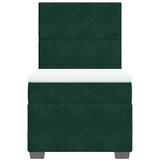 Box spring krevet s madracem tamnozeleni 90x190 cm baršunasti | shoptok.hr