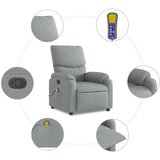  Masažni naslonjač od tkanine svjetlosivi | shoptok.hr