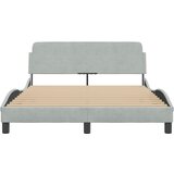  Okvir za krevet Dover svjetlosivi 120 x 200 cm baršunasti | shoptok.hr