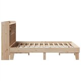 vidaXL Posteljni okvir brez vzmetnice 140x190 cm trdna borovina | Shoptok.si
