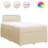 Maison Chic Box spring postelja - Vzmetna postelja z vzmetnico krem 120x200 cm blago SL10439, (21885544) | Shoptok.si