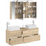  Set namještaja za kupaonicu 4 kom. Hrast sonoma | shoptok.hr