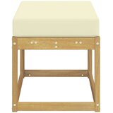  Vanjska stolica klupa s jastukom Bijela 80 x 43 x 45 cm | shoptok.hr
