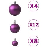  Set od 100 božićnih kuglica ljubičasti | shoptok.hr