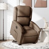 Maison Chic Električni naslanjač - Relax naslanjač s funkcijo vstajanja rjavo blago, (22061681) | Shoptok.si