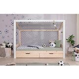 MID.YOU Postelja S Predalom Soccer, Bela, Pravi Les, 90x200cm | Shoptok.si