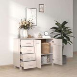  Komoda HAMAR bela 113x40x80 cm trdna borovina, (20656385) | Shoptok.si