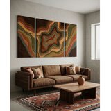WALLXPERT Huhu2106 - 170 x 40 Multicolor Decorative Canvas Painting (3 Pieces) Cene