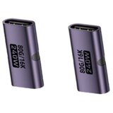 INF 240V2-17 Type-C ženski na ženski adapter (5 kosov) — 240W, 80Gbps, 16K Purple, (5000276832) | Shoptok.si