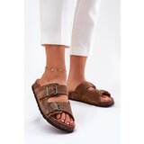 Panto Fino Women's Suede Slippers With Buckles | shoptok.hr