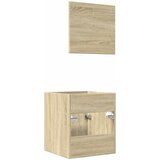  2-dijelni set kupaonskog namještaja boja hrasta sonome drveni | shoptok.hr