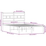  Metalni okvir kreveta bez madraca boja hrasta 120x200 cm | shoptok.hr
