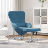 vidaXL Nanizni stol s footstoolom v modrem žametu | Shoptok.si