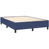 vidaXL Box spring postelja z vzmetnico moder 140x190 cm blag | Shoptok.si