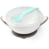 BabyOno Posuda za hranjenje + žlica, siva | shoptok.hr