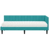  Kutni krevetni okvir s madracem 2 kom. Tirkizna Baršun | shoptok.hr