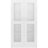 Sijaj Vitrina visok sijaj bela 82,5x30,5x150 cm iverna plošča | Shoptok.si