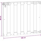 Vrtna vrata 100 x 80 cm WPC i aluminij Smeđa | shoptok.hr