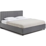 Bonami Selection Sivi tapecirani bračni krevet s prostorom za pohranu s madracem/letvičastim okvirom 160x200 cm Myra Slim Line - | shoptok.hr