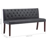  Klupa od umjetne brušene kože 148,5 cm siva | shoptok.hr
