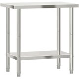  Kuhinjski radni stol 82,5 x 55 x 85 cm od nehrđajućeg čelika | shoptok.hr