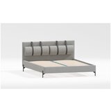 Ropez Svijetlo sivi tapecirani bračni krevet s podnicom 160x200 cm Tulsa – | shoptok.hr