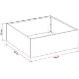  Vrtna saksija Bijela 60 x 60 x 20 cm Čelična vrata | shoptok.hr