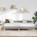  Kutni krevetni okvir s madracem 2 kom. Svijetlo siva Svjetlosiva 90 x 200 cm | shoptok.hr