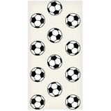  Tapeta - Soccer - Symmetrical black-and-white soccer balls on a beige background. 50x1000 Vodootporna | shoptok.hr
