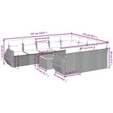  11-dijelni set vrtnih sofa od poliratana s jastucima bež | shoptok.hr