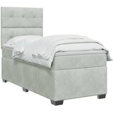  Boxspring krevet s madracem Svjetlosiva 80 x 200 cm Baršun | shoptok.hr