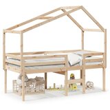 vidaXL Visoki krevet s krovom 75 x 190 cm od masivne borovine | shoptok.hr