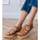 D/CEO Brown Dunara buckle gladiator sandals | Shoptok.si