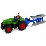 Rc Tractor with Plow and Farmer Remote Controlled Lights Green 1:24 | Shoptok.si