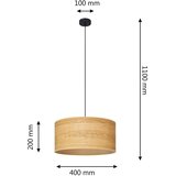  Luster na sajli ALBA 1xE27/15W/230V fi 40 cm braon/crna | Eponuda.com