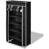 vidaXL Omara za Čevlje s Pokrivalom Blago 58 x 28 x 106 cm Črne Barve, (20709712) Cene