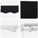  Skrovita tenda Crna 350 x 250 cm Tkanina i čelik | shoptok.hr