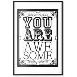  Plakat - You Are Awesome 60x90 Crni okvir | shoptok.hr