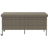 vidaXL Vrtna shranjevalna škatla s kolesi siva 160x55x75 cm poli ratan | Shoptok.si