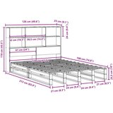 vidaXL Krevet s regalom za knjige bez madraca 120x190 cm masivno drvo | shoptok.hr
