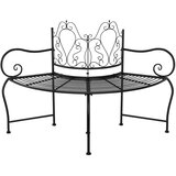 vidaXL Klop za okrog drevesa 150 cm črno jeklo | Shoptok.si