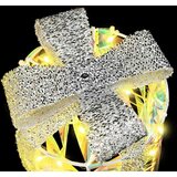 vidaXL Dekoracija Darilne Škatle 3 pcs Toplo bela PET | Shoptok.si