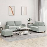  3-dijelni set sofa s jastucima svjetlosivi baršunasti | Eponuda.com